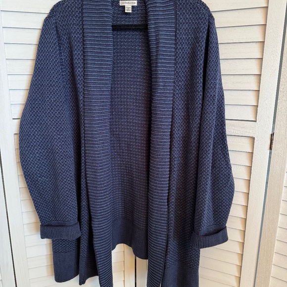 Croft & Barrow Navy Open Cardigan - Picture 1 of 2